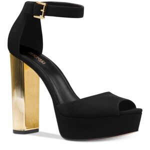 Michael Kors Elegant Black and Gold Heels 8.5 / 39